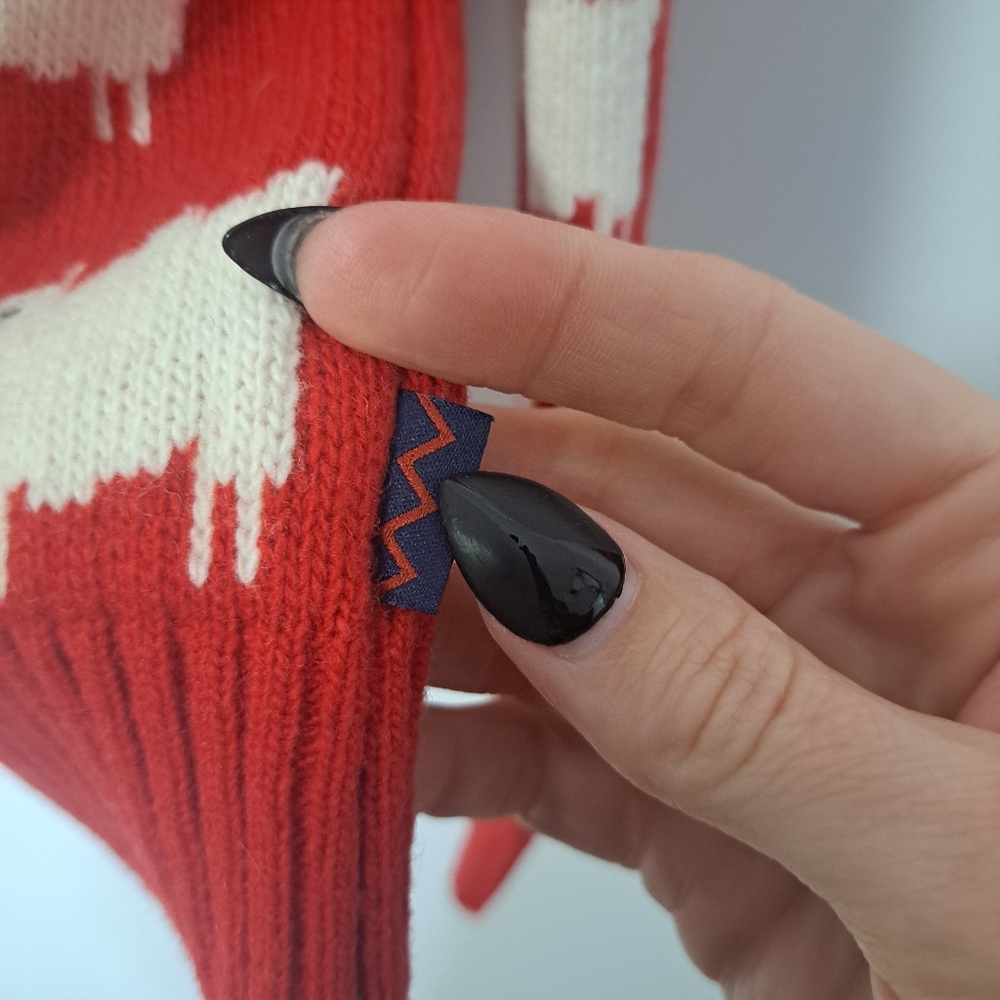 Warm&Wonderful & Rowing Blazers Diana Edition Wool Sheep Sweater Red XS NWOT - Picture 7 of 10